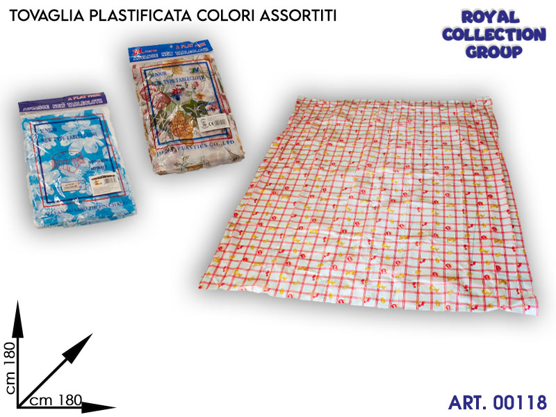 5131 Tovaglia Plasticata Col Ass Cm180x180