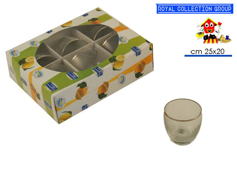 Dca 351 C Conf 6 Bicchieri Vetro Cm25x20