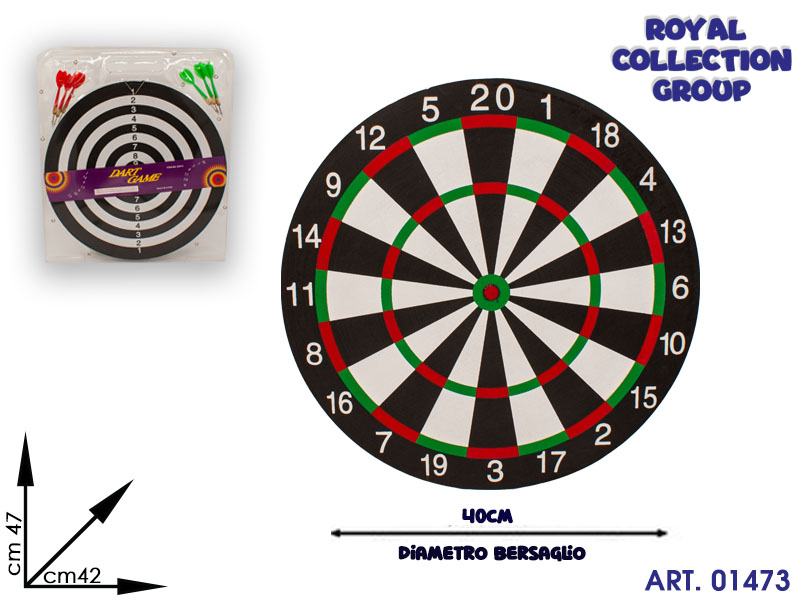 K7100340 Dardo 17'' Diam 40 Cm Con  6 Freccette Cm 47x42