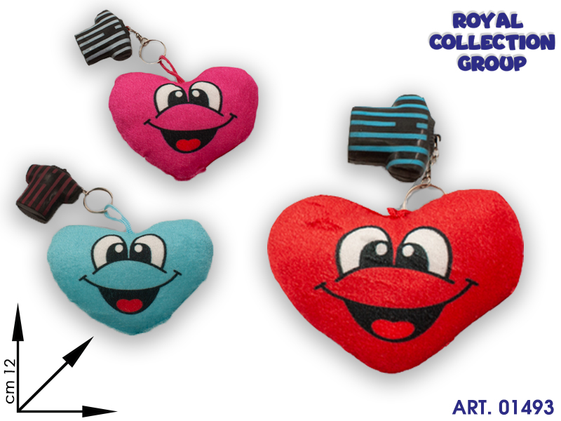 Pg 6955 B Pluch Cuore C/pchiave Antistress