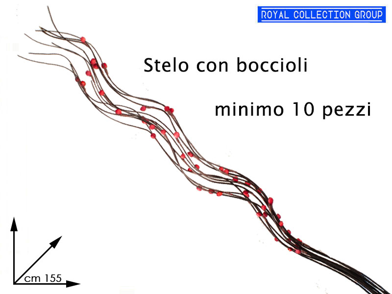 8022 Stelo C/boccioli Col Ass Cm155 (min Pz10)