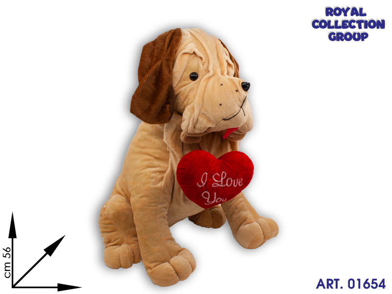 145 632 Mc 2940 Cane Marrone Gr C/cuore Cm60