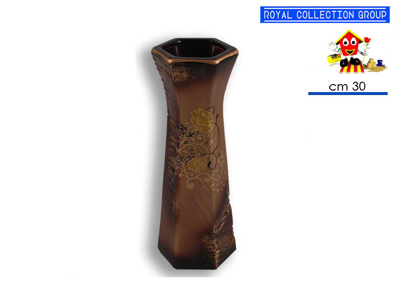 Vaso Ceramica C/disegni Decorati Cm30
