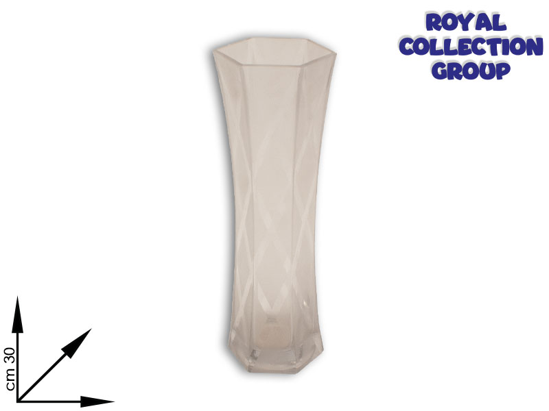 8078 Vaso Vetro Satinato 2 Ass Cm30x9 70134910