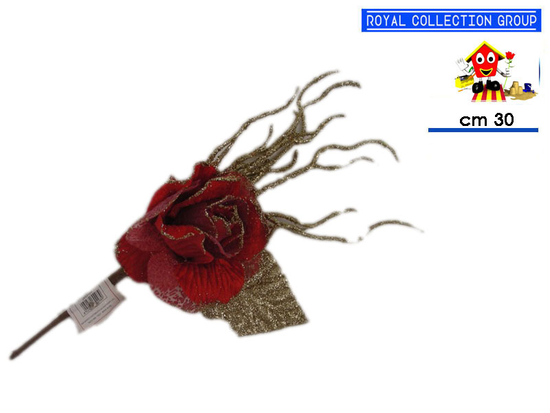 2653189 Pick Rosa Rossa C/rami Gl Cm30 67021000
