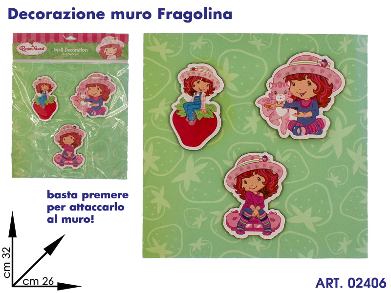 Sm 043004 Decorazione Fragolina Cm32x26