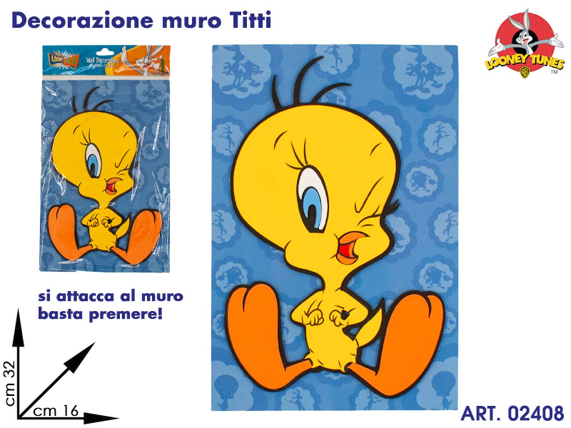 Sm 041074 Decorazione Titti Cm32x16,5