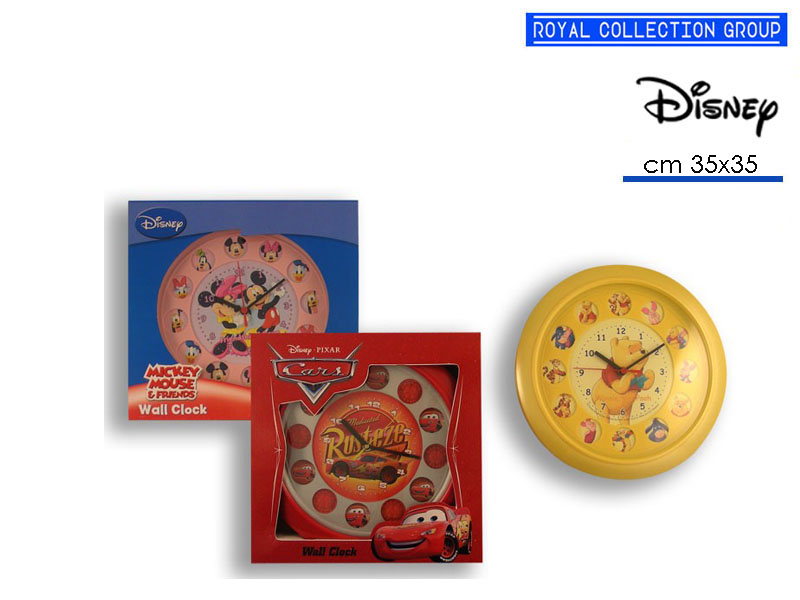 Orologio Parete Grandi Disney 3 Ass Cm35x35