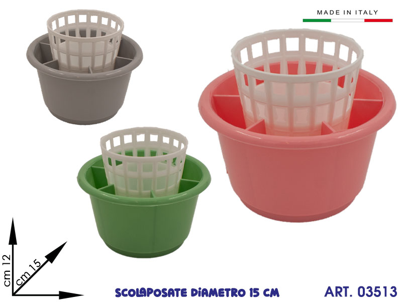 175  Scolaposate Tondo Col Ass Cm15x12 Made In Italy