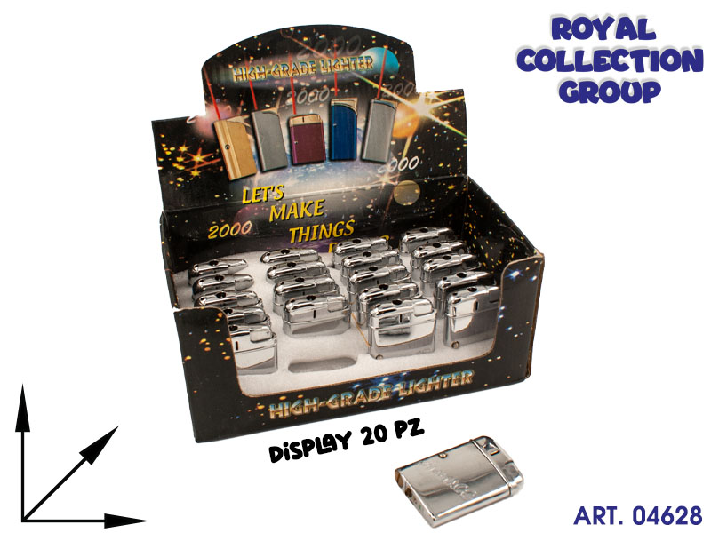 C53047 8819 Accendino Metal In Display 20 Pz (da Ricaricare)