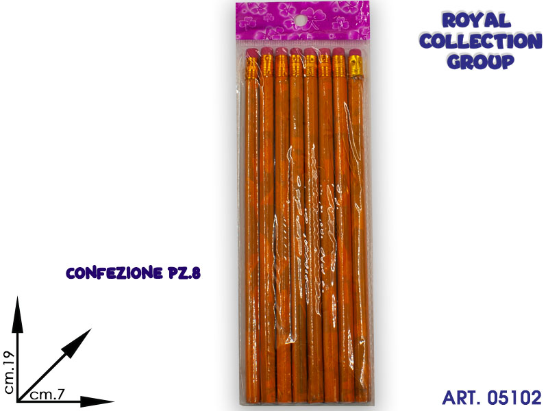 K137 Set Matite C/gomma Pz8 Cm19