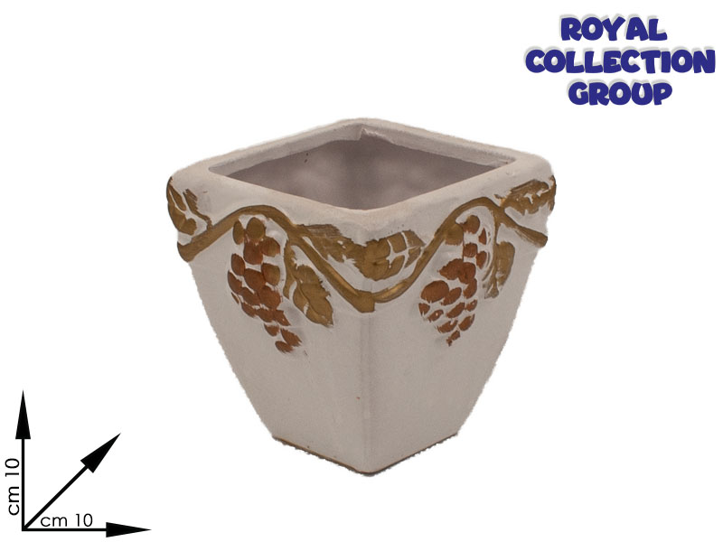 K067 Vaso Ceramica Quadrato Cm10x10