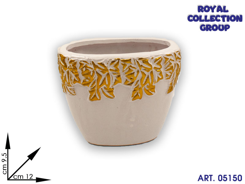 K068 Vaso Ceramica Ovale Cm 9,5x12