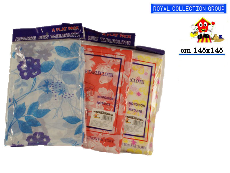 K236 Tovaglia Plast Quadrata Col Ass Cm145x145