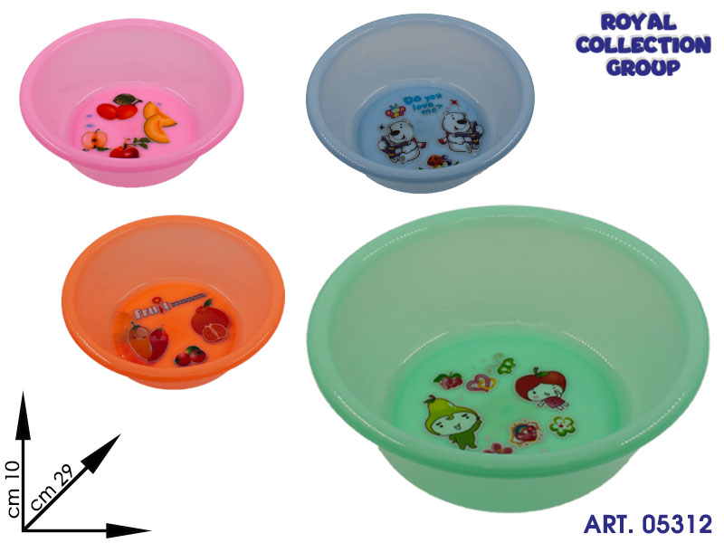 K120 Bacinella Plastica Col Ass Cm29,5x10
