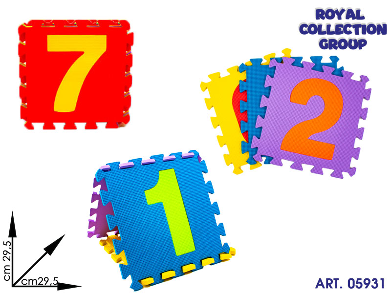 K064164 Tappeto Numeri Puzzle 8 Pz Cm29,5 95030095