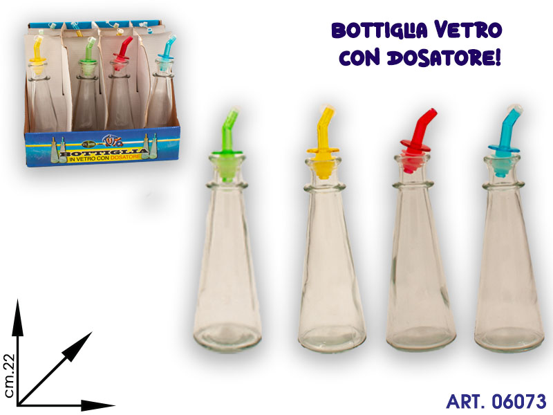 Vt20 Bottiglia Vetro Con Dosatore Cm22 (min.12 Pz)