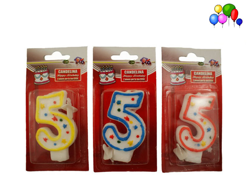 Ca111 Candelina Compleanno Nr. 5