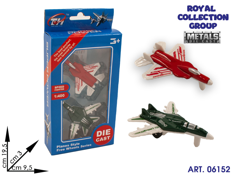 K085495 Set 2 Aerei Die Cast Ass Cm19,5x9.5