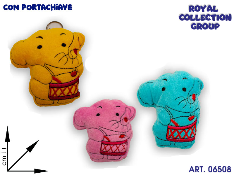 K1707  Peluche Elefante  P.chiave Col Ass  Cm 11