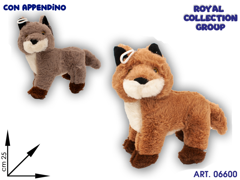 A1 17573 1 Volpe Peluche 2 Col Cm 25