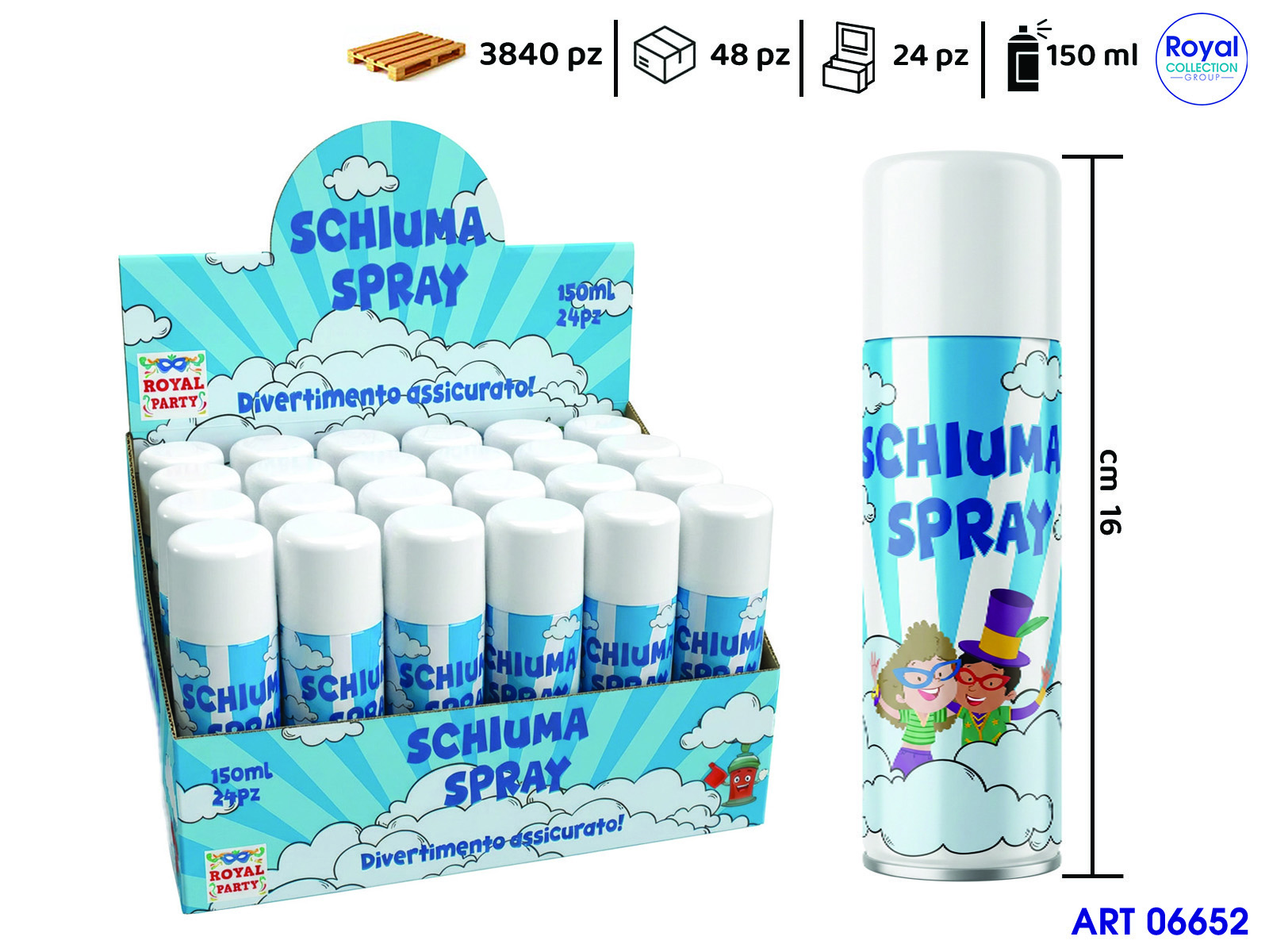80301 150 Ml Bomboletta Schiuma Display 24 Pz