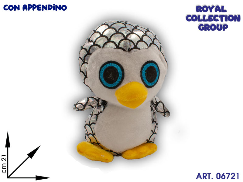 A1 17567 2 Pinguino Occhioni Peluche  Cm 21