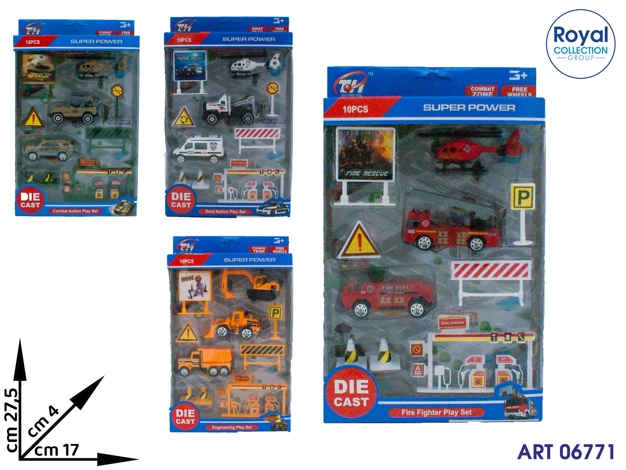 K085517 Set Mezzi Ass Die Cast  Cm 27.5x17