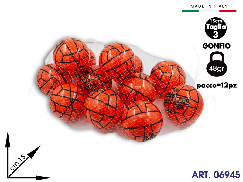Mini Pallone Arancio 12 Pz Cm15