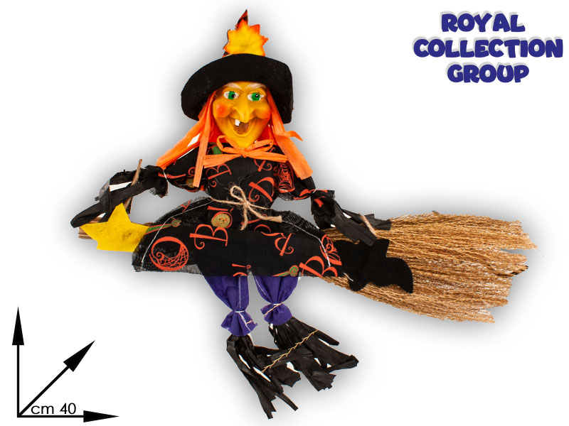 Kt190734 Befana Con Scopa Cm 40