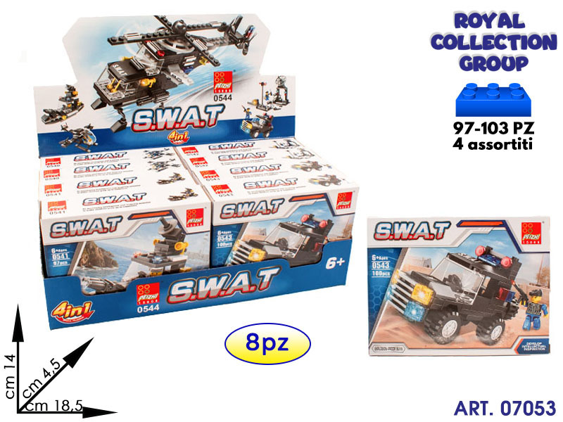K310631 0543 Building  S.w.a.t (display 8pz) Cm 18.5x14