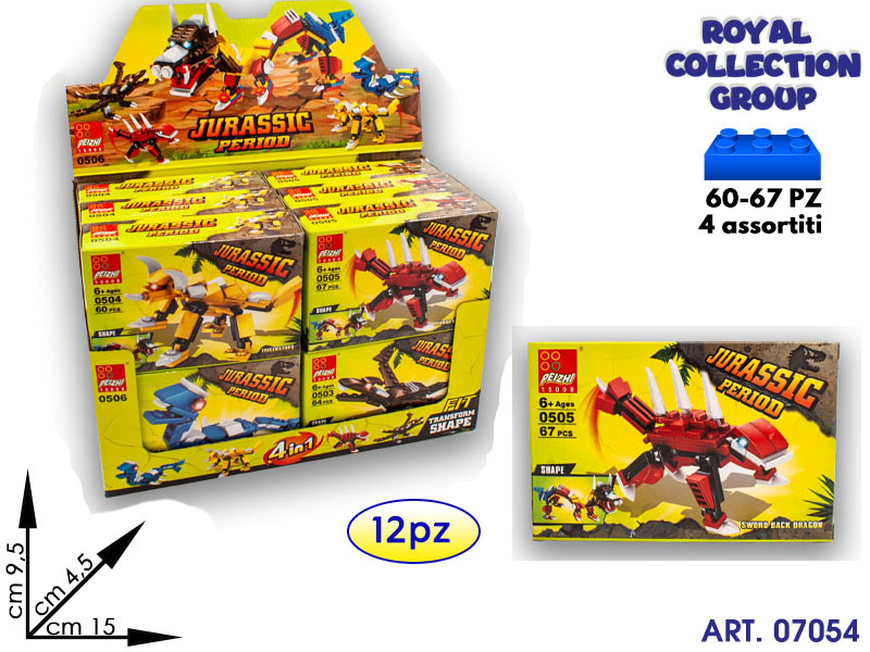 K310629 0504 Building Jurassic (display12 Pz) Cm 15x9.5