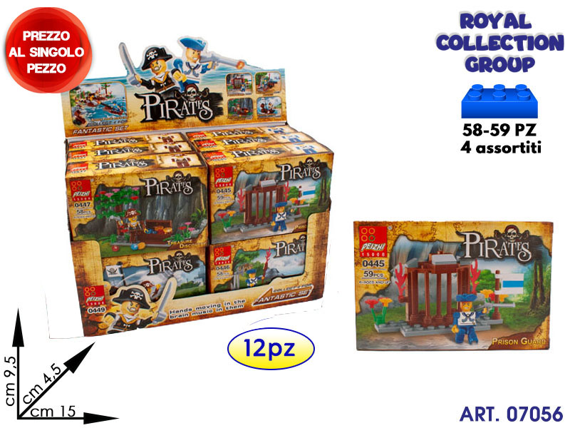 K310623 0449 Building Costruz Pirate(display12 Pz) Cm 15x9.5