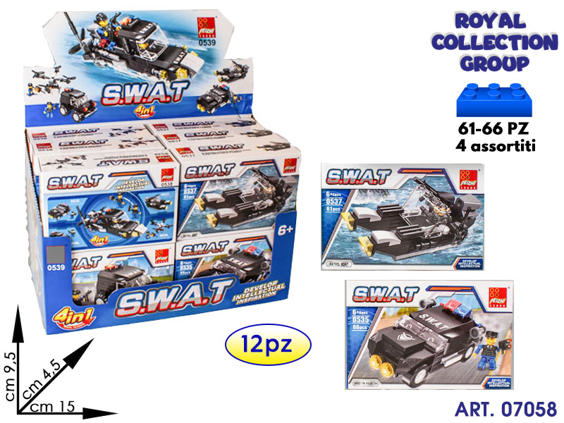 K310630 0539 Building Costruz Swat (display12 Pz) Cm 15x9.5