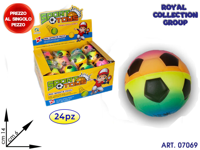 K125656 Pallina In Spugna Multicolor Cm 6 Display 24pz