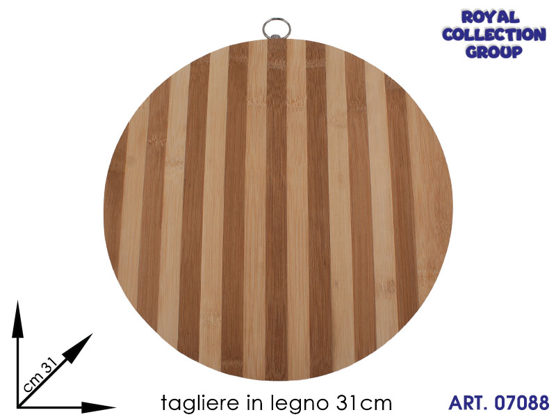K181126 Tagliere Legno Tondo Cm 31