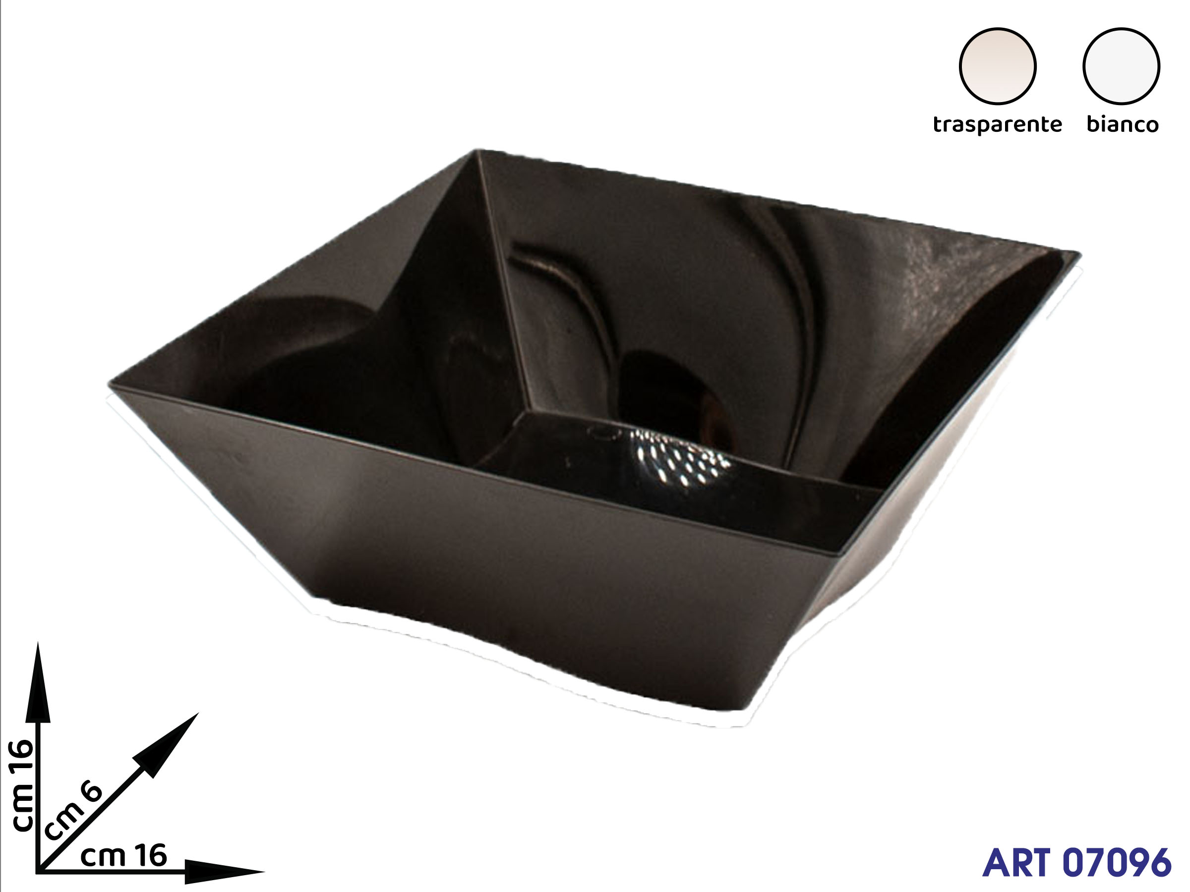Ciotola Quadra Col Ass In Plastica Cm 16