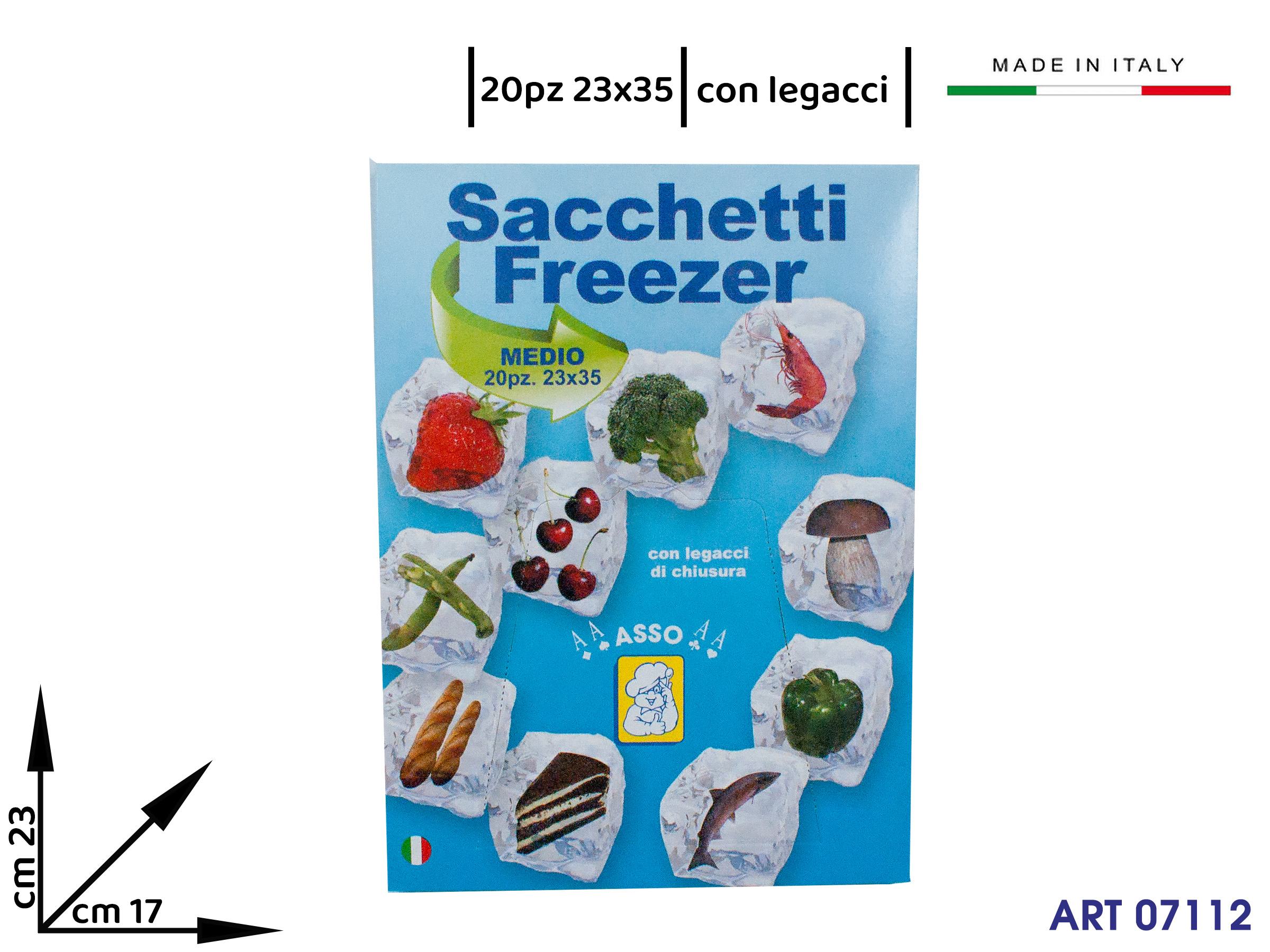 Sacchetti Freezer Gelo 20 Pz  Cm 35x23