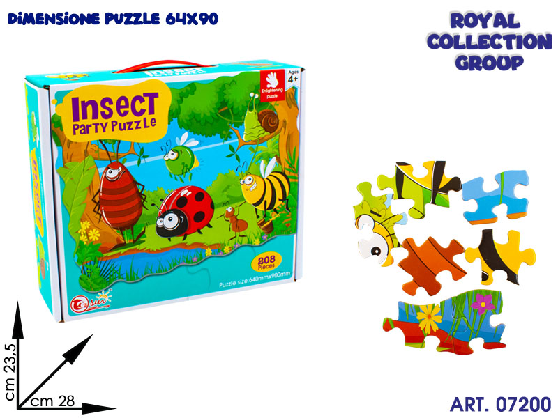 K0011204 Puzzle Insect Party 208 Pz  Cm 28x23.5