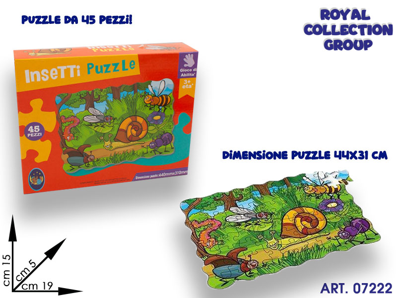 K0011227 Puzzle 45 Pz Insetti  Cm 20x15