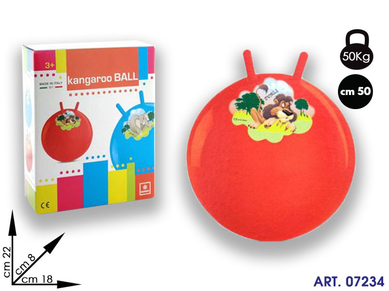 06601 Kangaroo Ball Animals Ass Cm 50