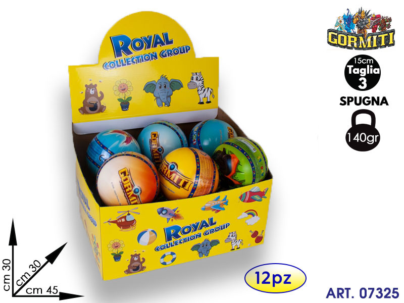 Box Display Royal C/ 12 Pallone Gormiti Cm 15