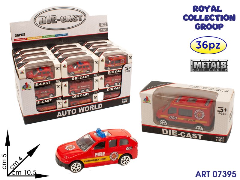 K6200031 Die Cast Fire  Ass Display 36 Pz Cm 10.5