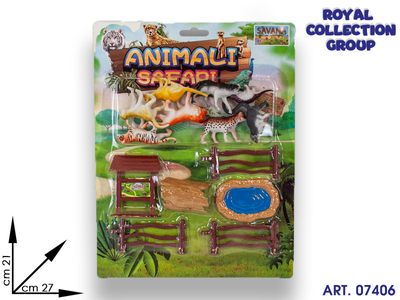 K0013062 Blister Animali Safari  Cm 27x21
