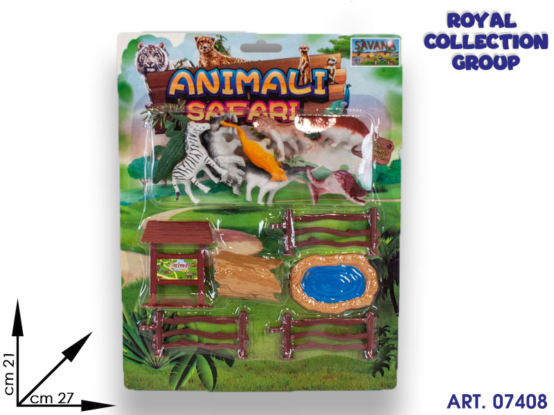 K0013061 Blister Animali Safari  Cm 27x21