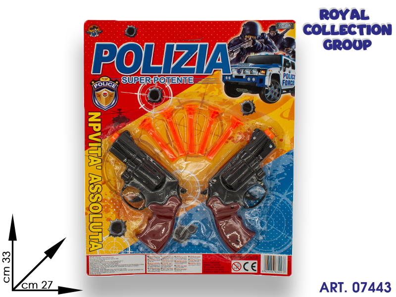 K1300211 Blister Polizia 2 Pistole  Cm 33x27