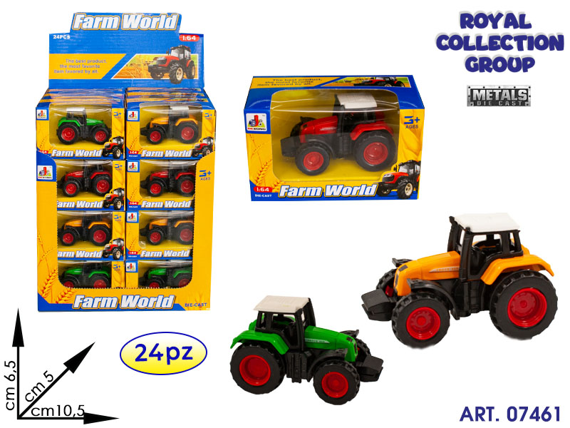 K100914 Trattore Die Cast Cm 10.5x6.5  Display 24 Pz