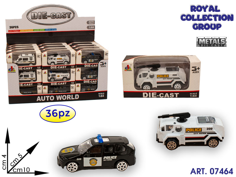 K6200032 Mezzi Police Ass Cm 10.5x5.5 Display 36 Pz