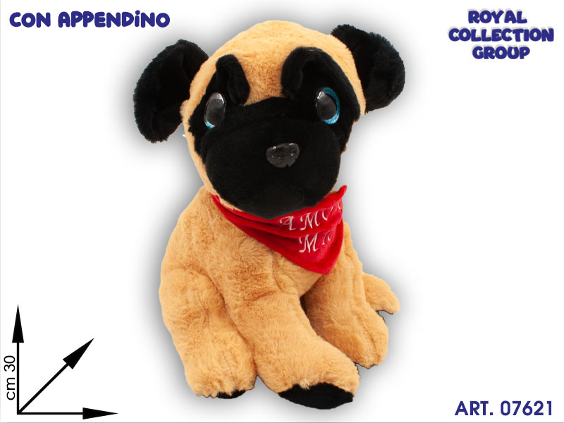 Sn19002a 30 Cane Occhioni C/bandana Amore Mio Cm 30