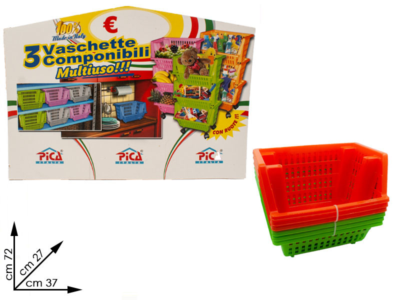 Cesto Frutta 3 Piani  Col Ass